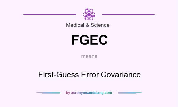 What does FGEC mean? It stands for First-Guess Error Covariance