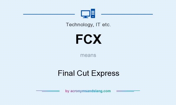What does FCX mean? It stands for Final Cut Express