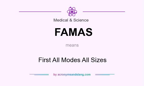 What does FAMAS mean? It stands for First All Modes All Sizes