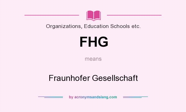 What does FHG mean? It stands for Fraunhofer Gesellschaft