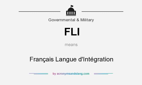 What does FLI mean? It stands for Français Langue d`Intégration