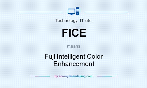 What does FICE mean? It stands for Fuji Intelligent Color Enhancement