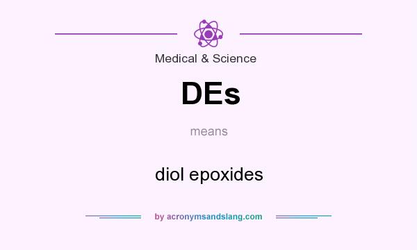 What does DEs mean? It stands for diol epoxides