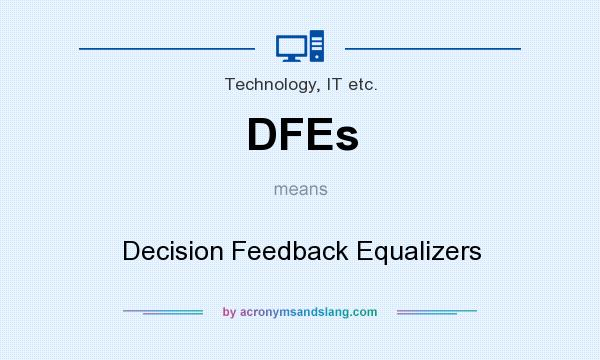 What does DFEs mean? It stands for Decision Feedback Equalizers