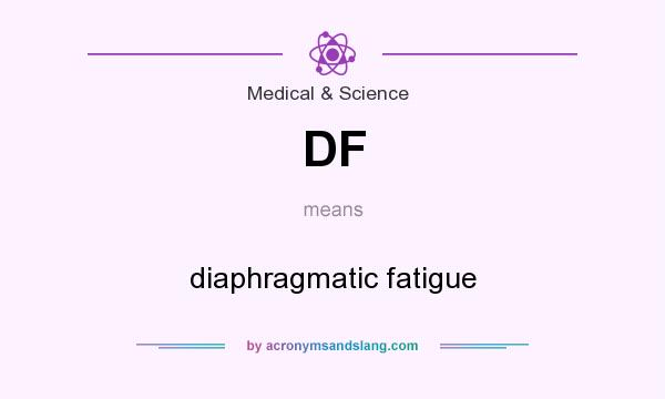 What does DF mean? It stands for diaphragmatic fatigue