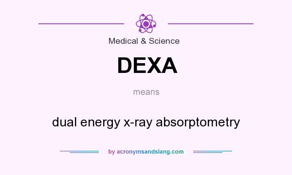 What does DEXA mean? It stands for dual energy x-ray absorptometry