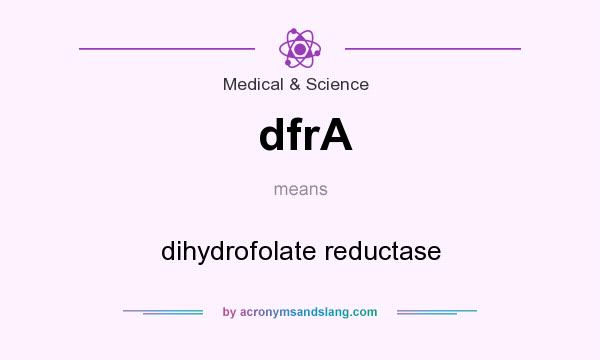 What does dfrA mean? It stands for dihydrofolate reductase