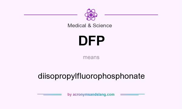 What does DFP mean? It stands for diisopropylfluorophosphonate