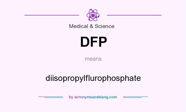 What does DFP mean? It stands for diisopropylflurophosphate