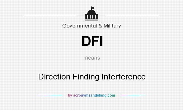 What does DFI mean? It stands for Direction Finding Interference