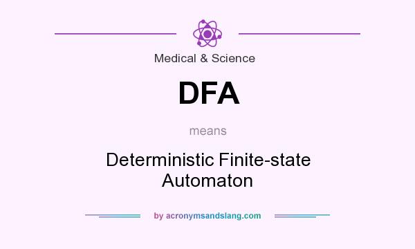 What does DFA mean? It stands for Deterministic Finite-state Automaton