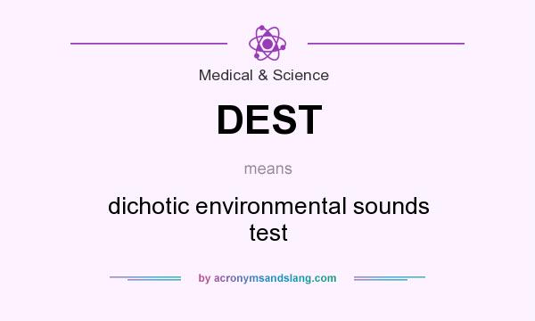 What does DEST mean? It stands for dichotic environmental sounds test