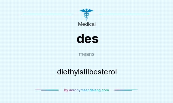 What does des mean? It stands for diethylstilbesterol