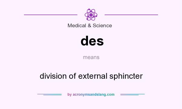 What does des mean? It stands for division of external sphincter