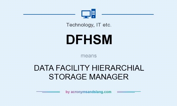 What does DFHSM mean? It stands for DATA FACILITY HIERARCHIAL STORAGE MANAGER