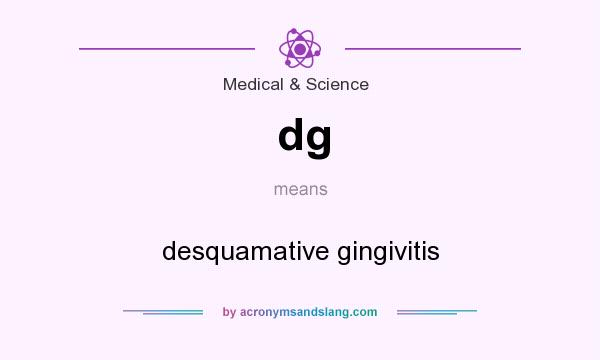 What does dg mean? It stands for desquamative gingivitis