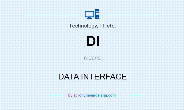 What does DI mean? It stands for DATA INTERFACE
