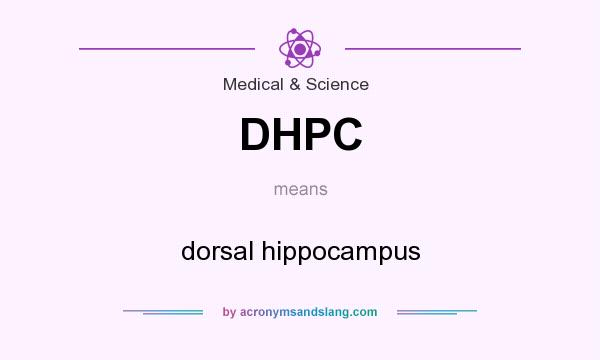 What does DHPC mean? It stands for dorsal hippocampus