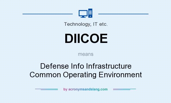What does DIICOE mean? It stands for Defense Info Infrastructure Common Operating Environment