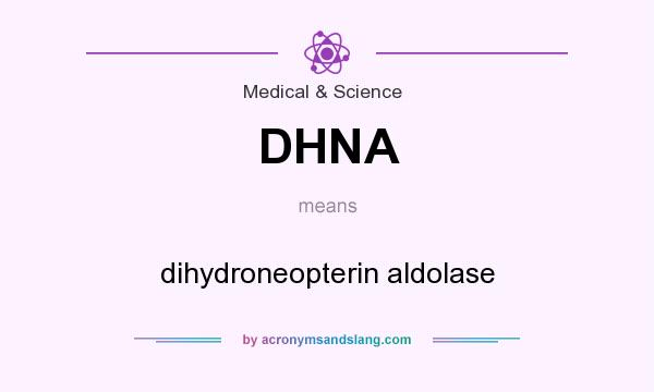 What does DHNA mean? It stands for dihydroneopterin aldolase
