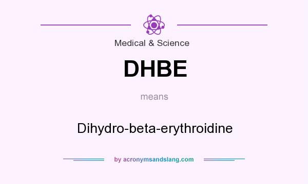 What does DHBE mean? It stands for Dihydro-beta-erythroidine