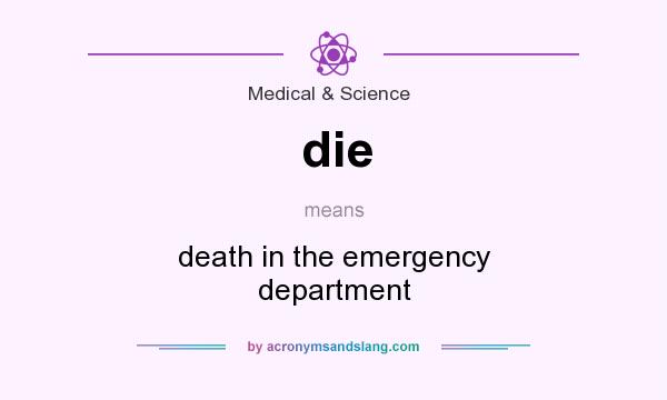 What does die mean? It stands for death in the emergency department