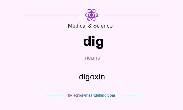 What does dig mean? It stands for digoxin