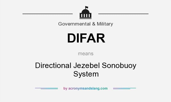 What does DIFAR mean? It stands for Directional Jezebel Sonobuoy System