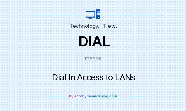 What does DIAL mean? It stands for Dial In Access to LANs