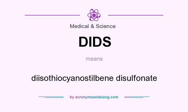 What does DIDS mean? It stands for diisothiocyanostilbene disulfonate