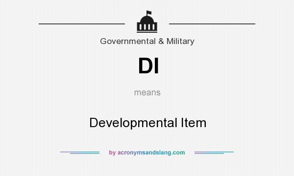 What does DI mean? It stands for Developmental Item