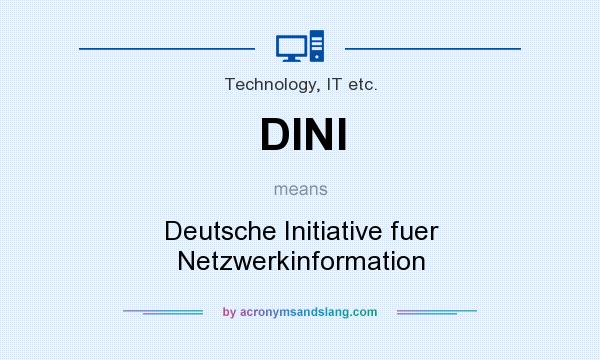 What does DINI mean? It stands for Deutsche Initiative fuer Netzwerkinformation