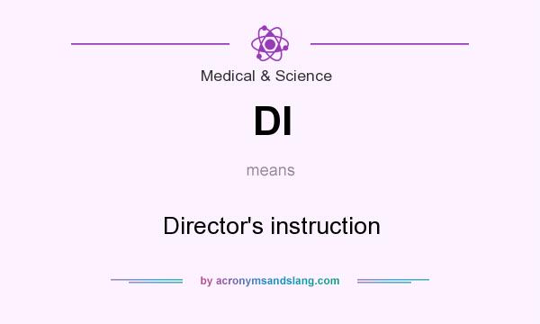What does DI mean? It stands for Director`s instruction