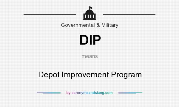 What does DIP mean? It stands for Depot Improvement Program