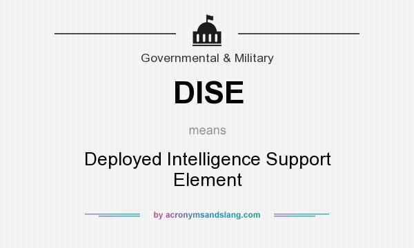What does DISE mean? It stands for Deployed Intelligence Support Element