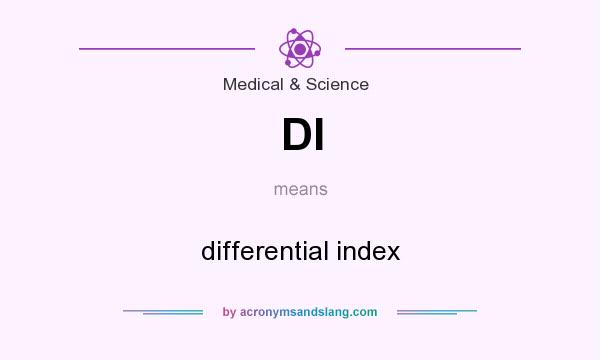 What does DI mean? It stands for differential index