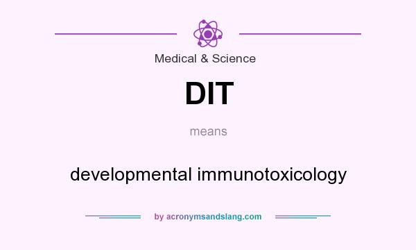 What does DIT mean? It stands for developmental immunotoxicology