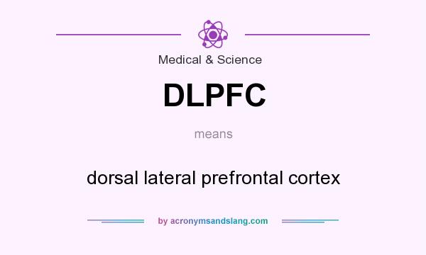 What does DLPFC mean? It stands for dorsal lateral prefrontal cortex