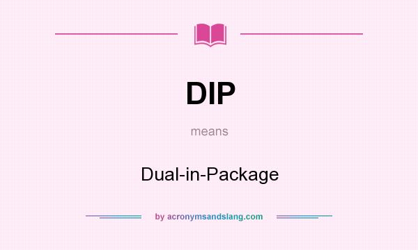 What does DIP mean? It stands for Dual-in-Package