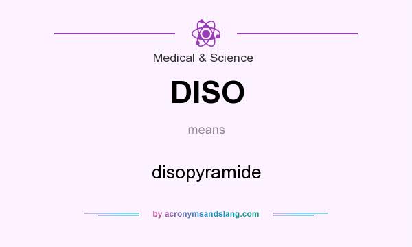 What does DISO mean? It stands for disopyramide