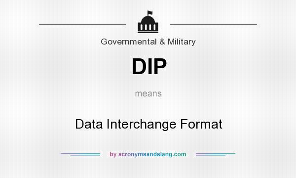 What does DIP mean? It stands for Data Interchange Format