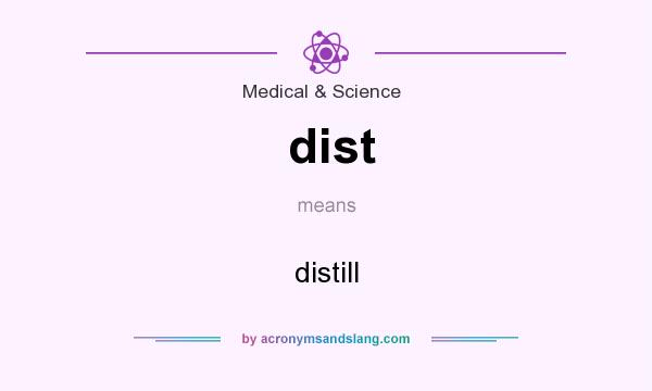 What does dist mean? It stands for distill