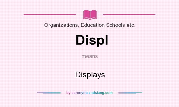 What does Displ mean? It stands for Displays