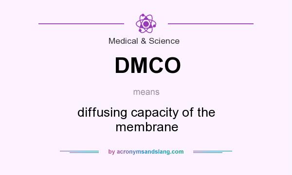 What does DMCO mean? It stands for diffusing capacity of the membrane