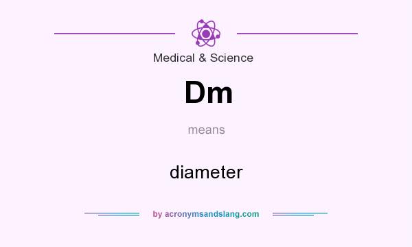 What does Dm mean? It stands for diameter