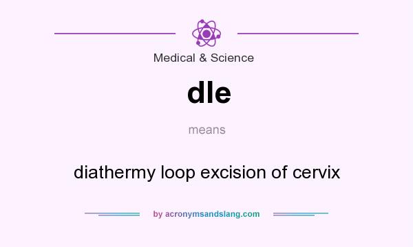 What does dle mean? It stands for diathermy loop excision of cervix