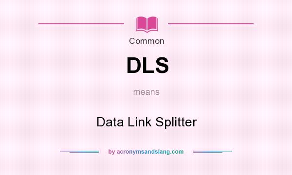 What does DLS mean? It stands for Data Link Splitter
