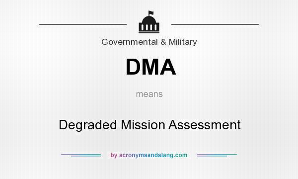 What does DMA mean? It stands for Degraded Mission Assessment
