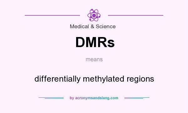 What does DMRs mean? It stands for differentially methylated regions