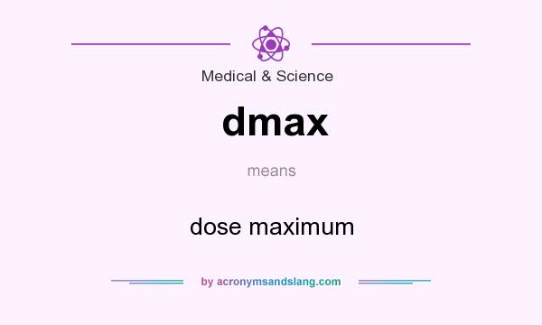 What does dmax mean? It stands for dose maximum